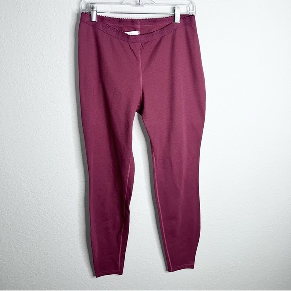 Patagonia Pants Women Large Capilene 3 Base Layer Bottoms Dusty Pink F - Picture 1 of 5